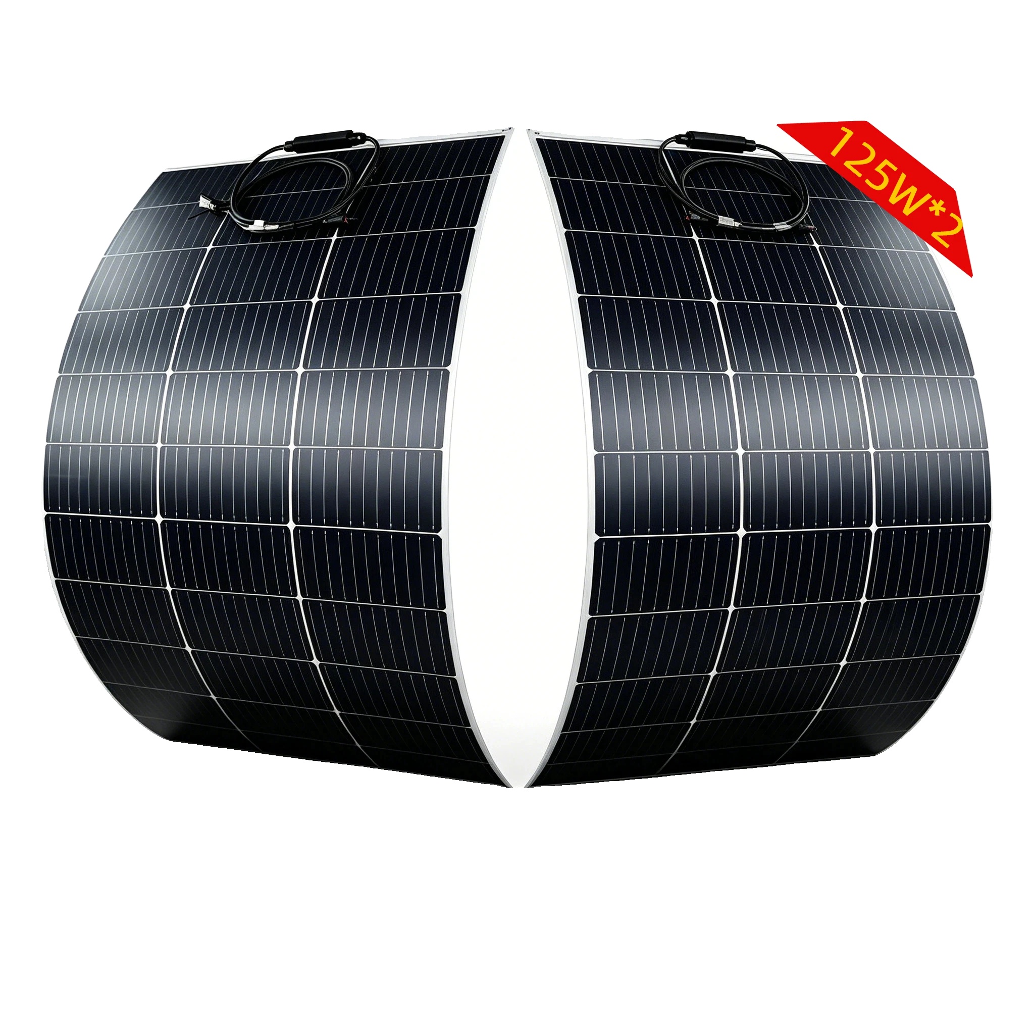 Solarpanel, Flexibles Design, Hohe Effizienz, 2pcs 125w