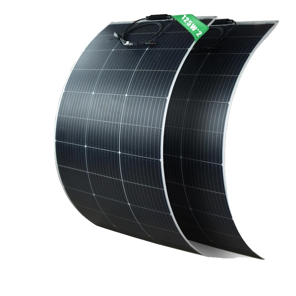Solarpanel, Flexibles Design, Hohe Effizienz, 2stk 125w