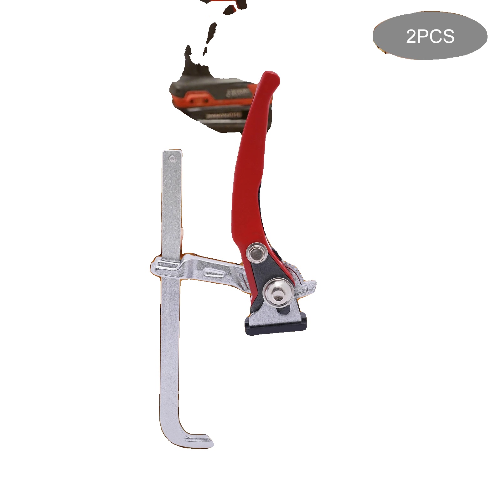 Ratschenschraubzwingen, Klemmkraft Max. 220kg, Klemmdurchmesser 160mm, Klemmtiefe 60mm, Nettogewicht 0,5kg, Stückzahl 2
