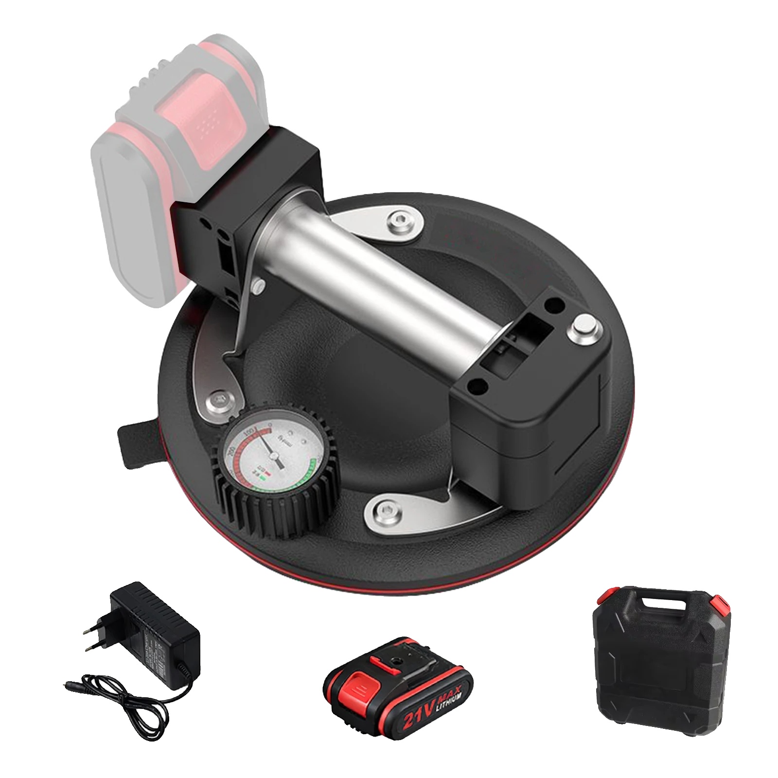 Elektrische Vakuum-saugglocke, 230 Kg Tragfähigkeit, Batteriebetrieben, Eu-1 Batterie 1 Stecker