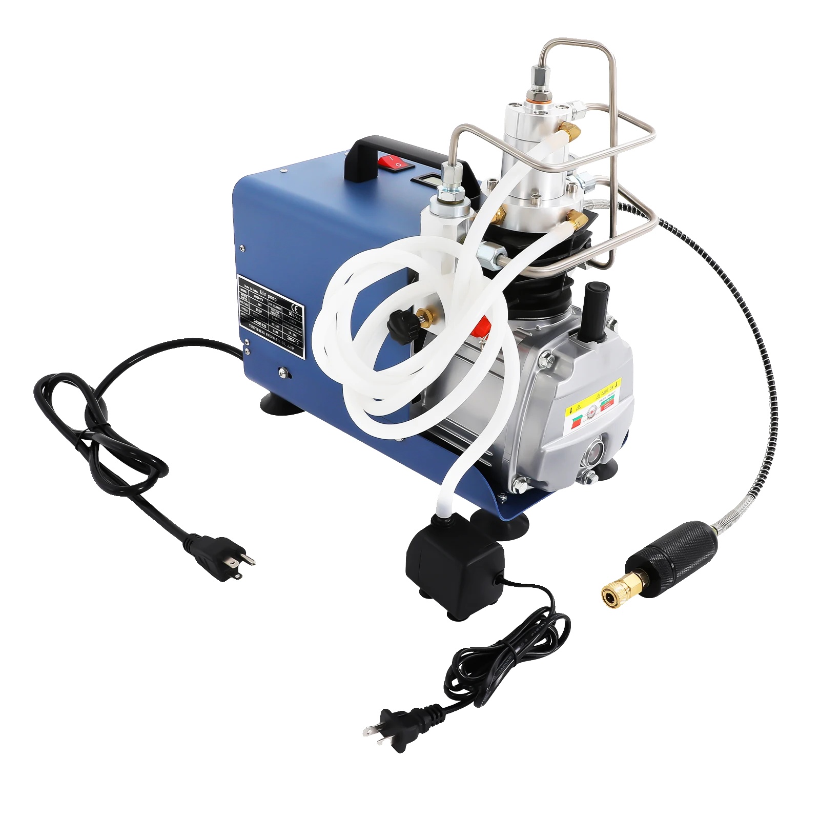 Hochdruckluftkompressor-pumpe, 1,8 Kw Leistung, 4500 Psi Druck, Luftkühlung, Wasserkühlung, Ce-zertifiziert