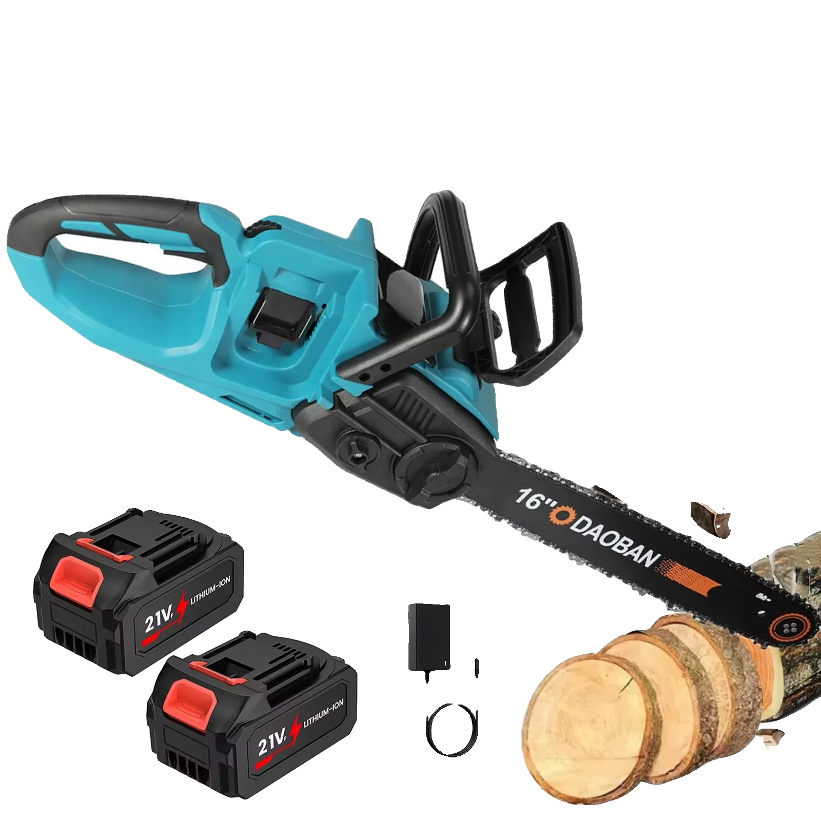 Kettensäge, Bürstenloser Motor, Akkubetrieben, Eu-2 Batterie 1 Stecker-16 Zoll