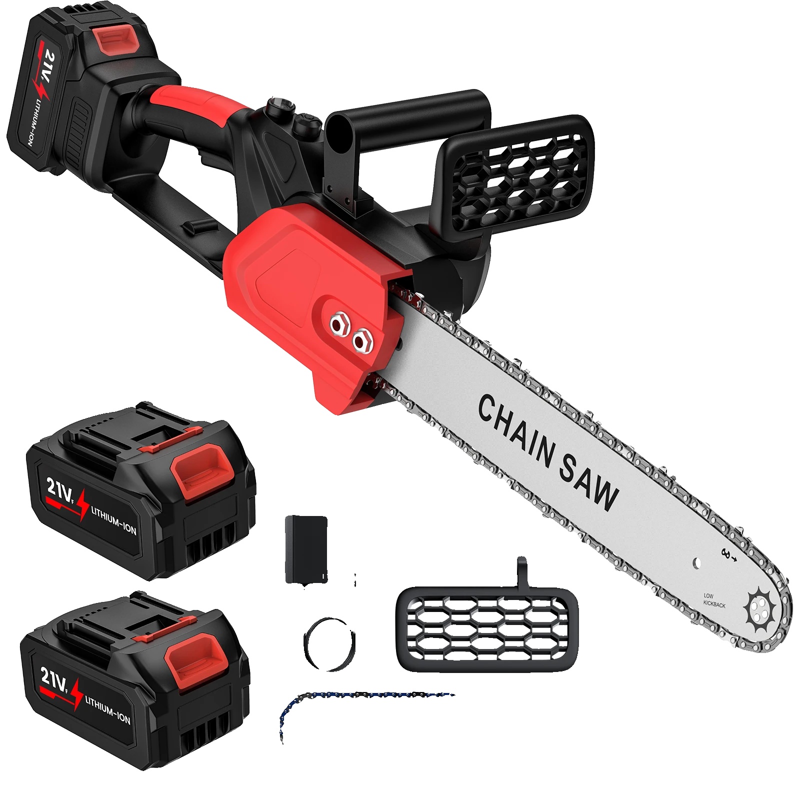 Kettensäge, Bürstenloser Motor, Akkubetrieben, Eu-2 Batterie 1 Stecker-12 Zoll