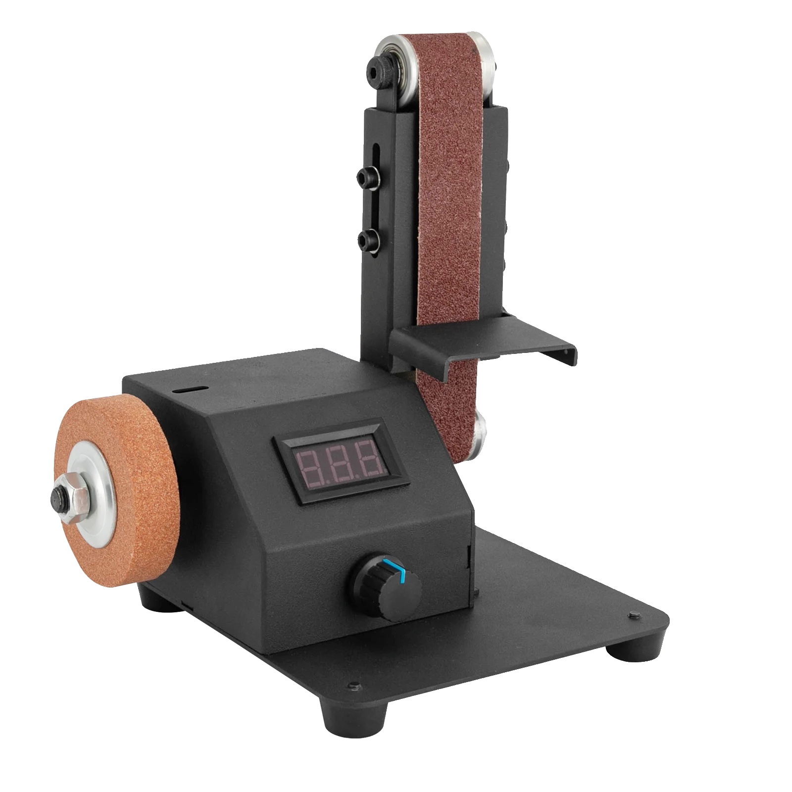 Tischbandmaschine, Variable Geschwindigkeit, Reiner Kupfermotor, Schwarz