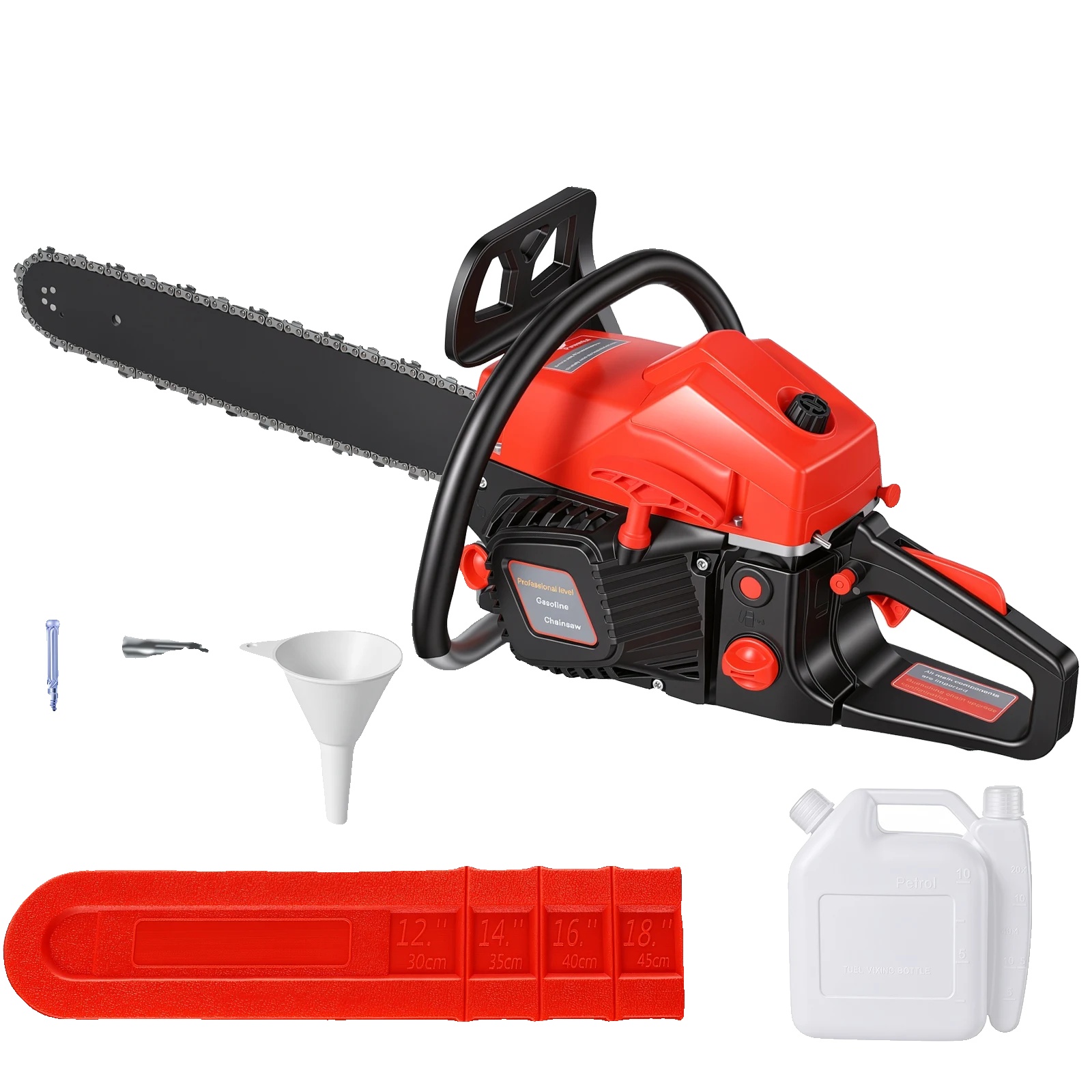 Kettensäge, 20 Zoll Klinge, 9800w Motor, Rot