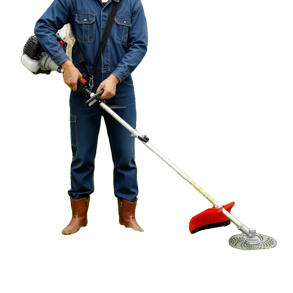 Benzin-gras-trimmer, 52 Ccm Motor, 1,7 Kw Leistung, 6500-8500 U/min, 0,9 L Kraftstoffkapazität, 7 Schneidköpfe
