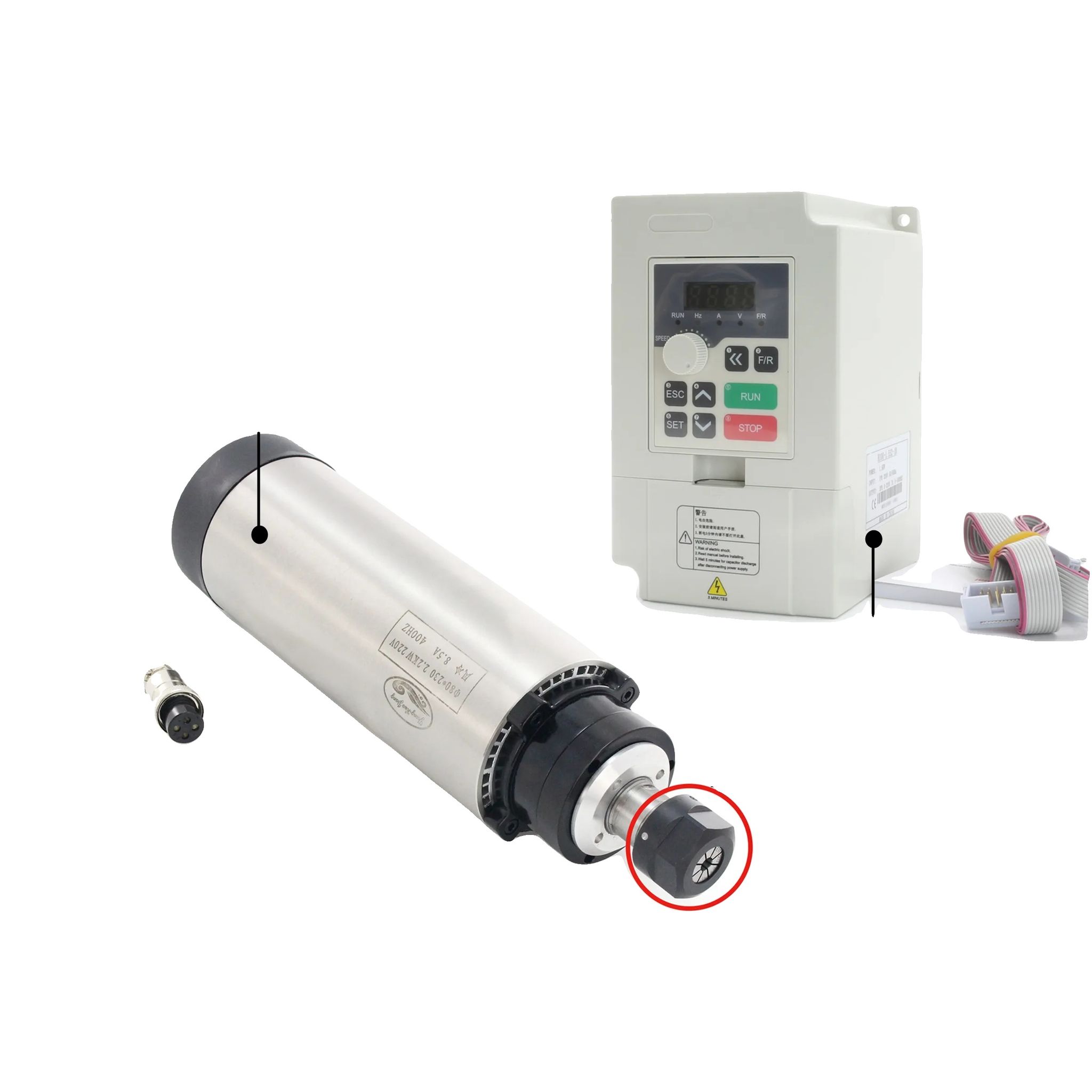 Spindelmotor, 2,2 Kw Leistung, Mit Vfd