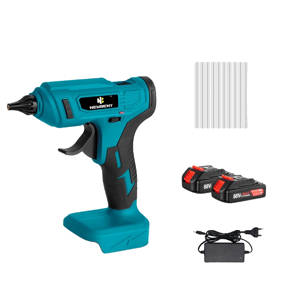 Akku-heißkleberpistole, 100w Leistung, 280°c Maximale Temperatur, 2 Batterien Eu-stecker