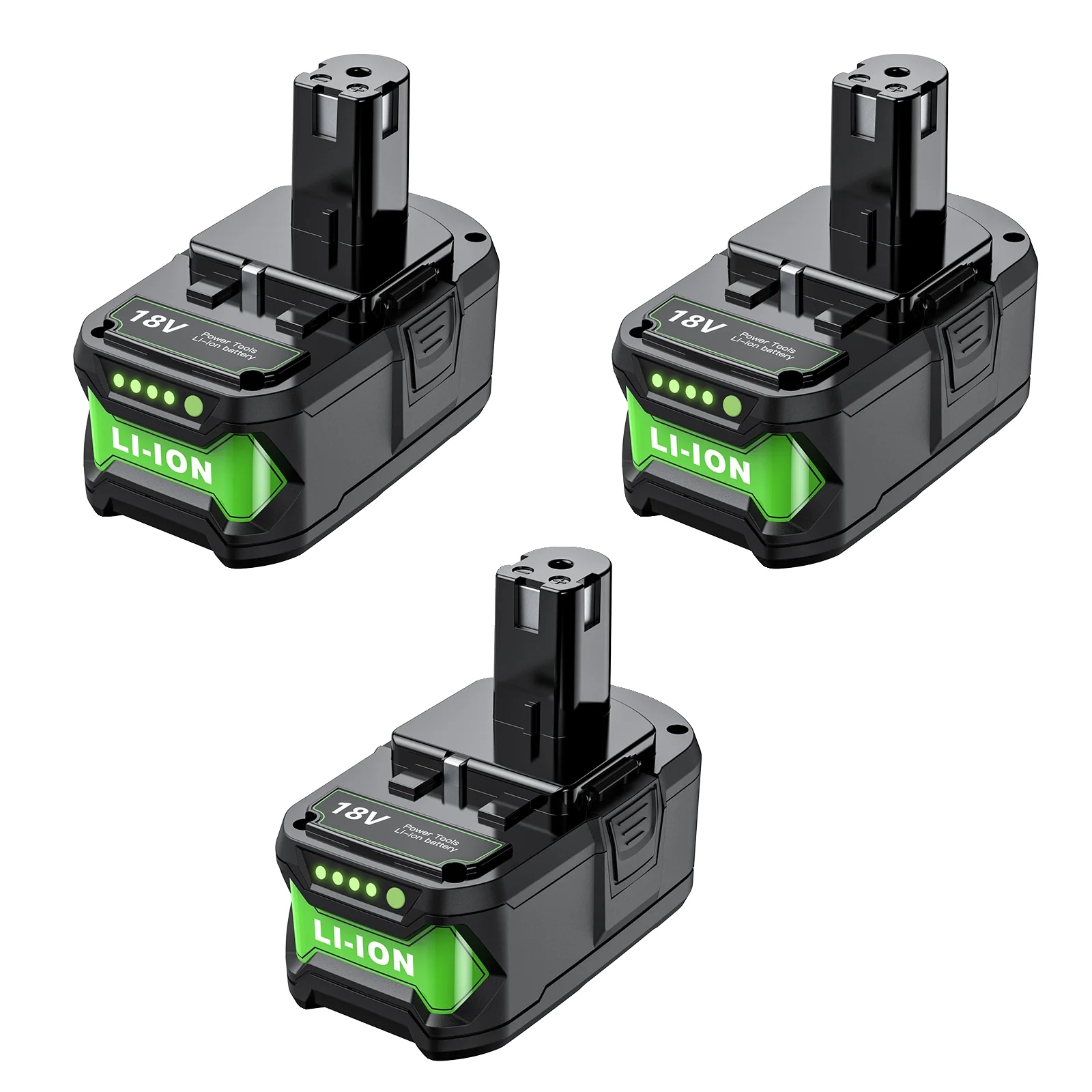 Lithium-batterie, 8000mah Kapazität, 18v Spannung, Kompatibel Mit Ryobi, 3stk 8000mah