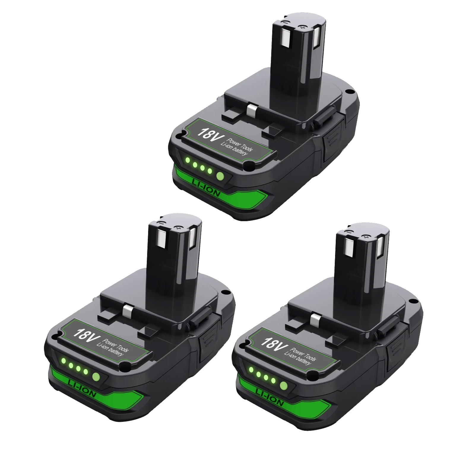 Li-ionen-batterie, 3000mah Kapazität, 18v Spannung, Kompatibel Mit Ryobi, 3bat, 18v-c