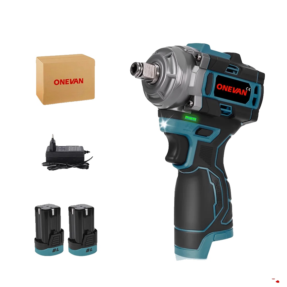 Schlagschrauber, 500 N.m Drehmoment, Bürstenloser Motor, 2 Batterien Seta, Eu-b