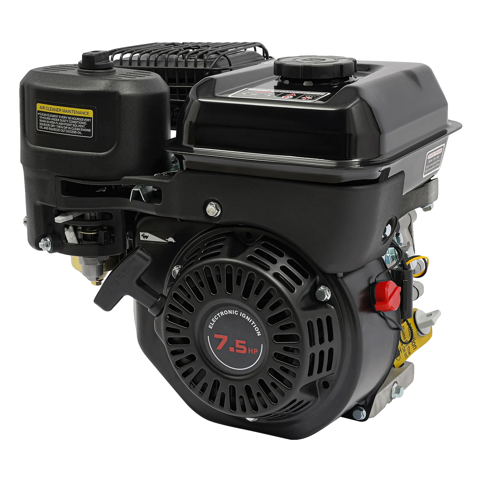 Gasmotor, 7,5 Ps Leistung, Viertaktmotor, Schwarz