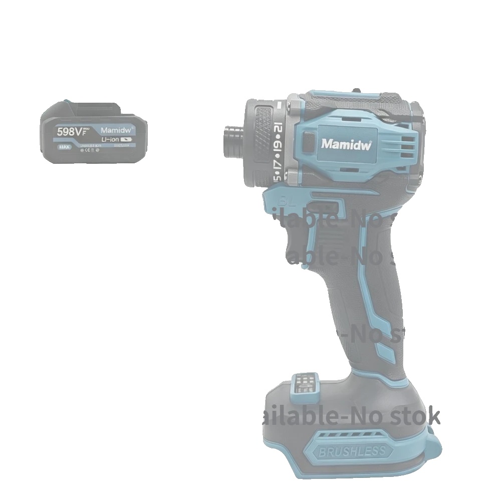 Schlagbohrschrauber, Einstellbare Kupplungseinstellungen, Leichtes Design, Blaue-1 Batterie Kit