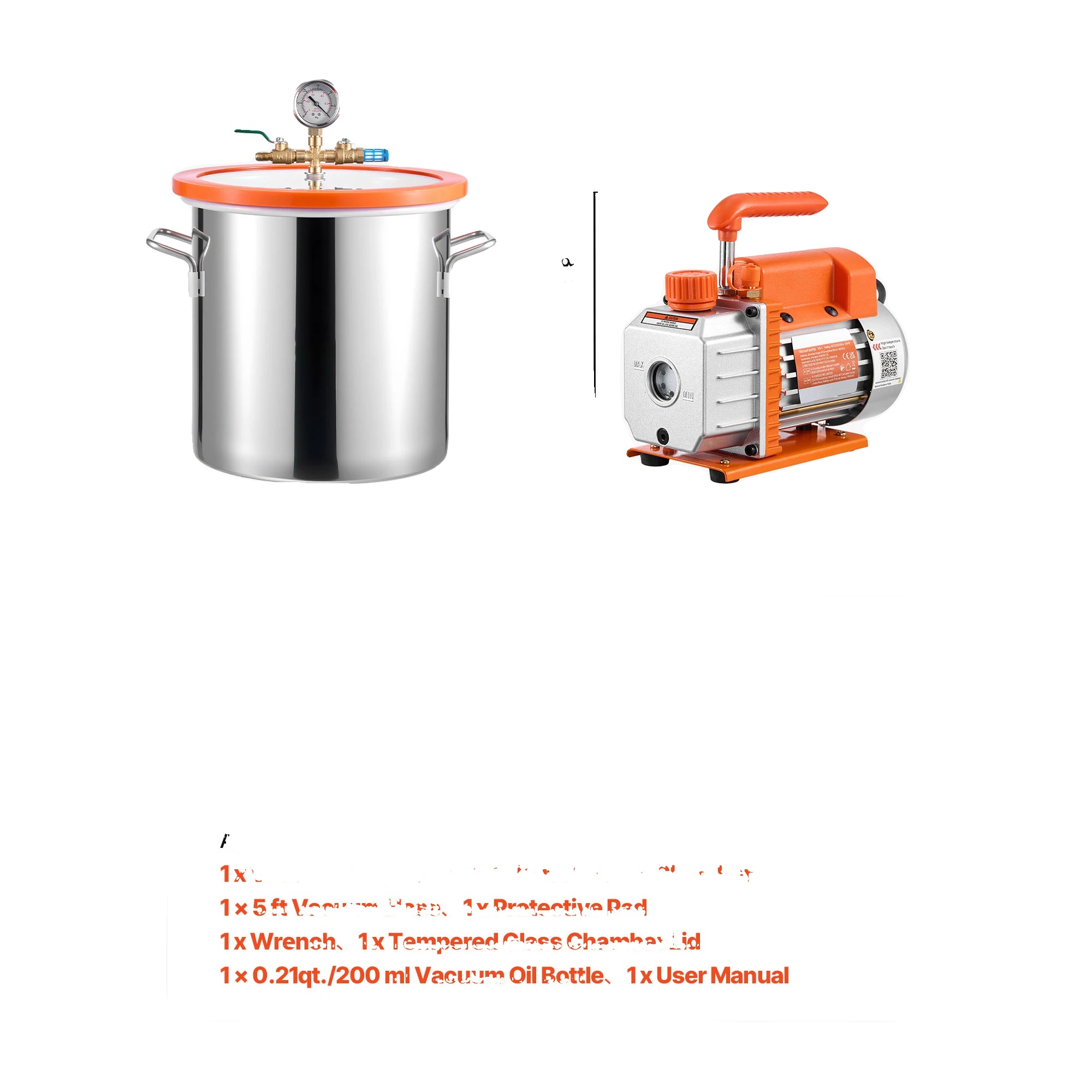 Vakuumpumpe, Effizientes Entgasen, Langlebiges Design, 5 Gallonen