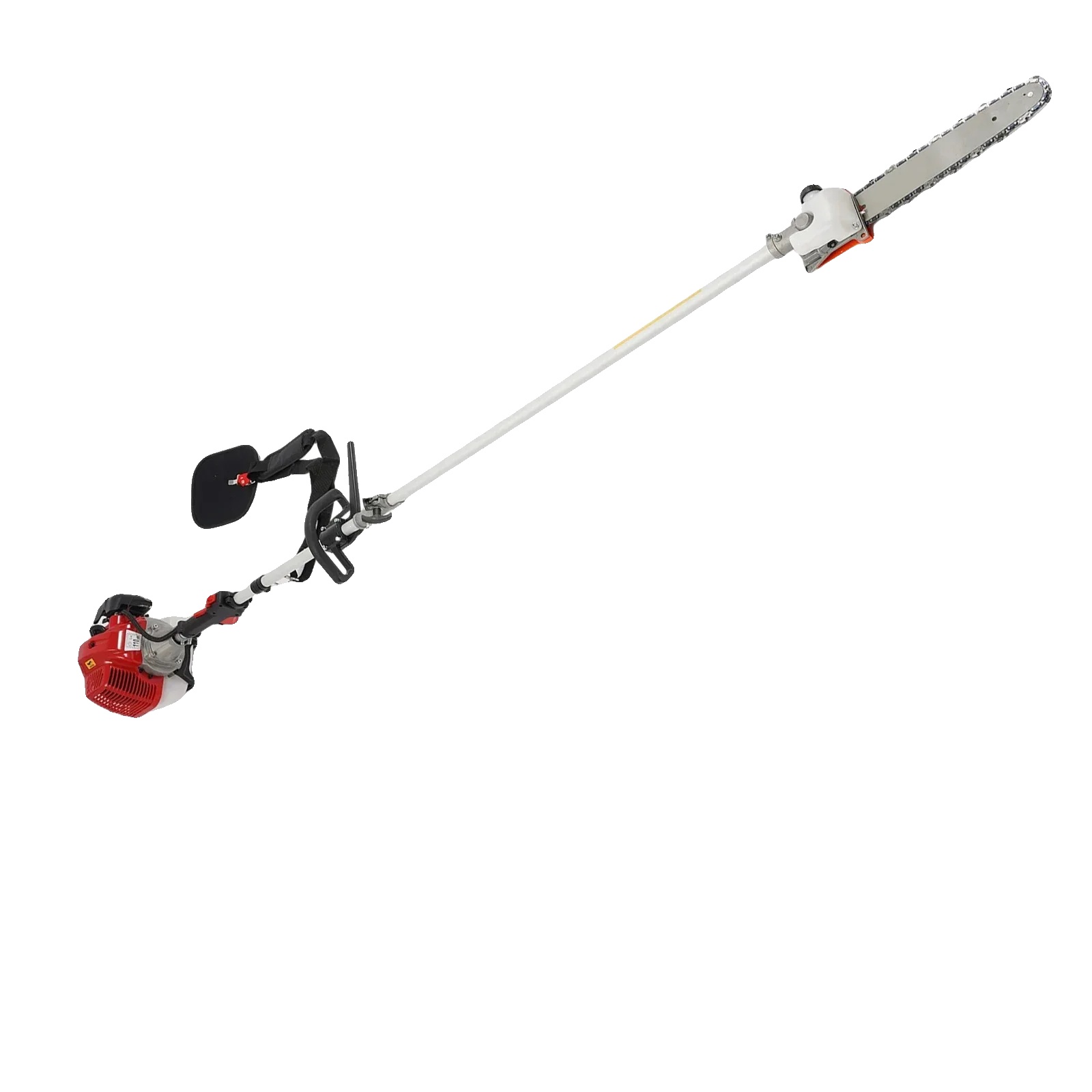 Teleskop-kettensäge, 42,7cc 2-takt-motor, Verlängerte Reichweite, Rot, 100v-240v Eu-stecker