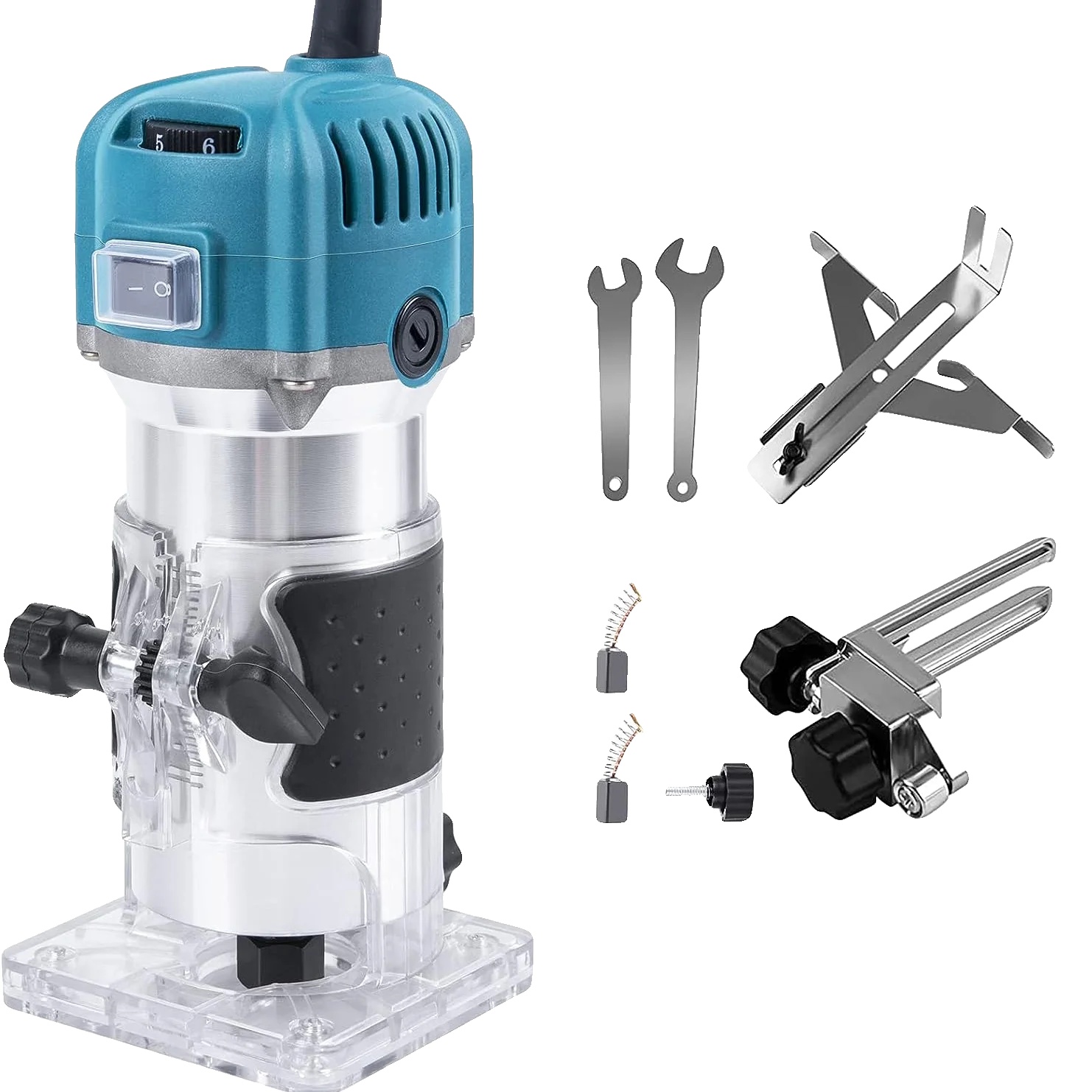 Holzfräser Router, 800w Vollkupfermotor, 6-stufig Einstellbar, Eu-stecker