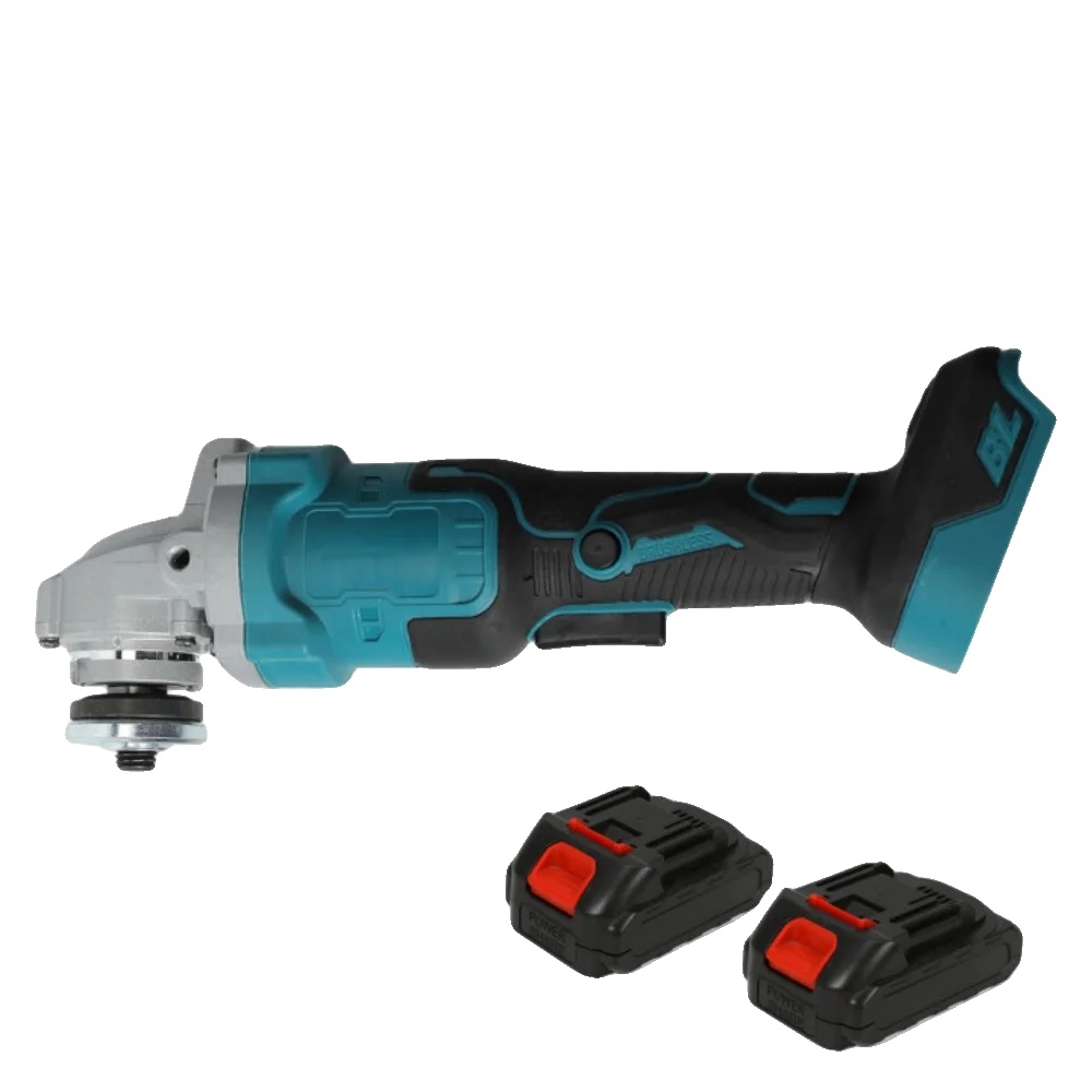 Winkelschleifer, Bürstenloser Motor, Ergonomisches Design, 2 Batterien, Eu
