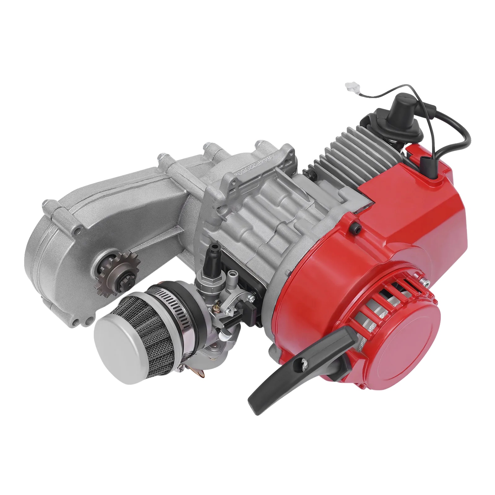 Zweizylinder-motor, 1 Zylinder, Maximale Leistung 1,9 Kw, Rot