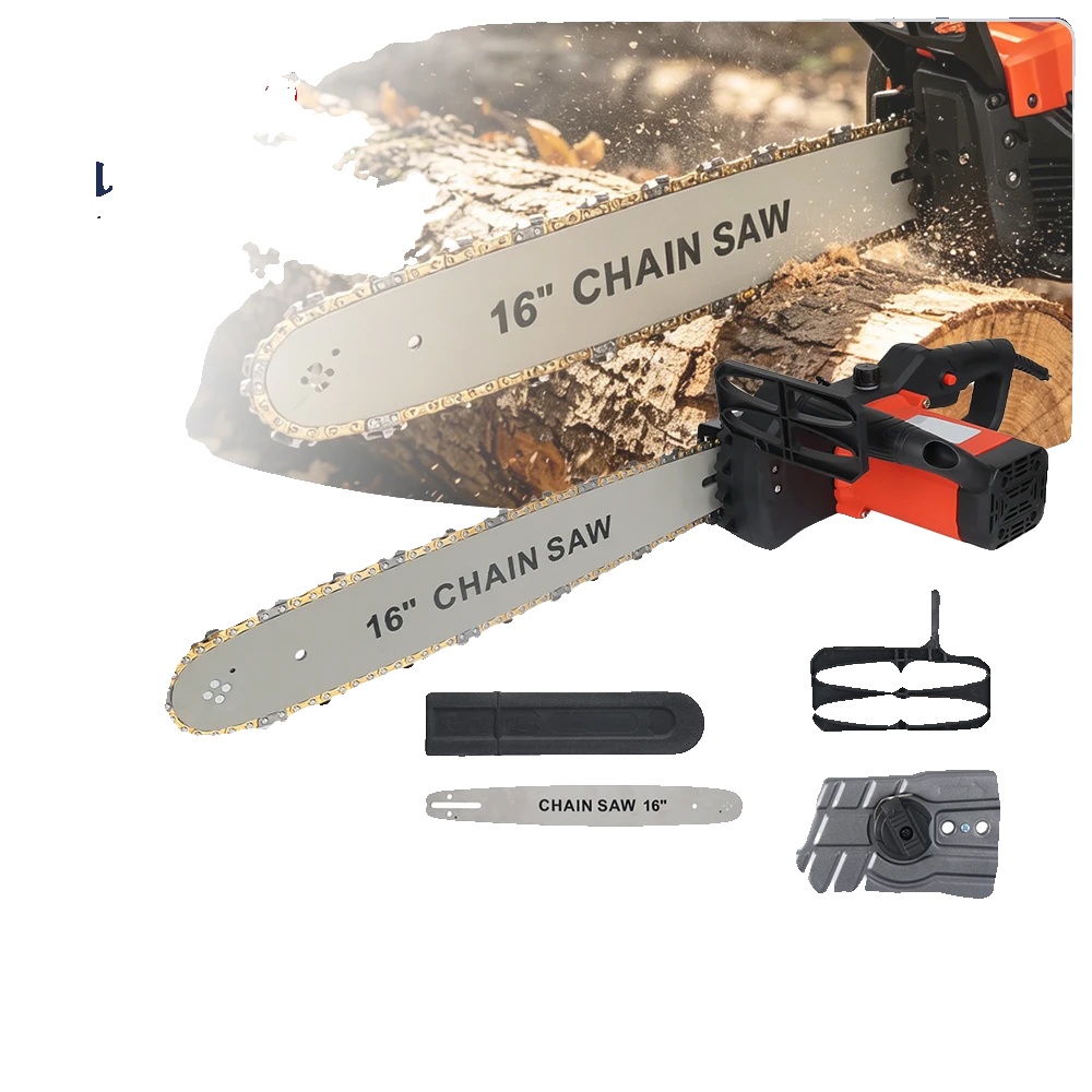Elektrische Kettensäge, 2000w Leistung, 40 Cm Schwertlänge, Leicht Mit 4,5 Kg, Geeignet Für Bäume Und Holzstämme, Ideal Für Die Brennholzverarbeitung