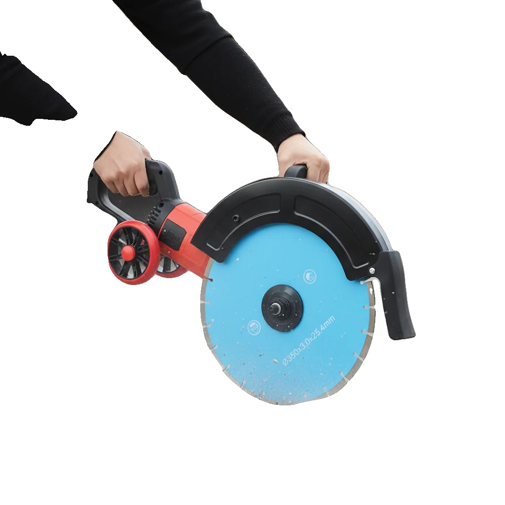 Elektrische Betonsäge, 350mm Blatt, 3500w Leistung, 3800u/min Geschwindigkeit, Maximale Schnitttiefe 135mm, Staubdichtes Design
