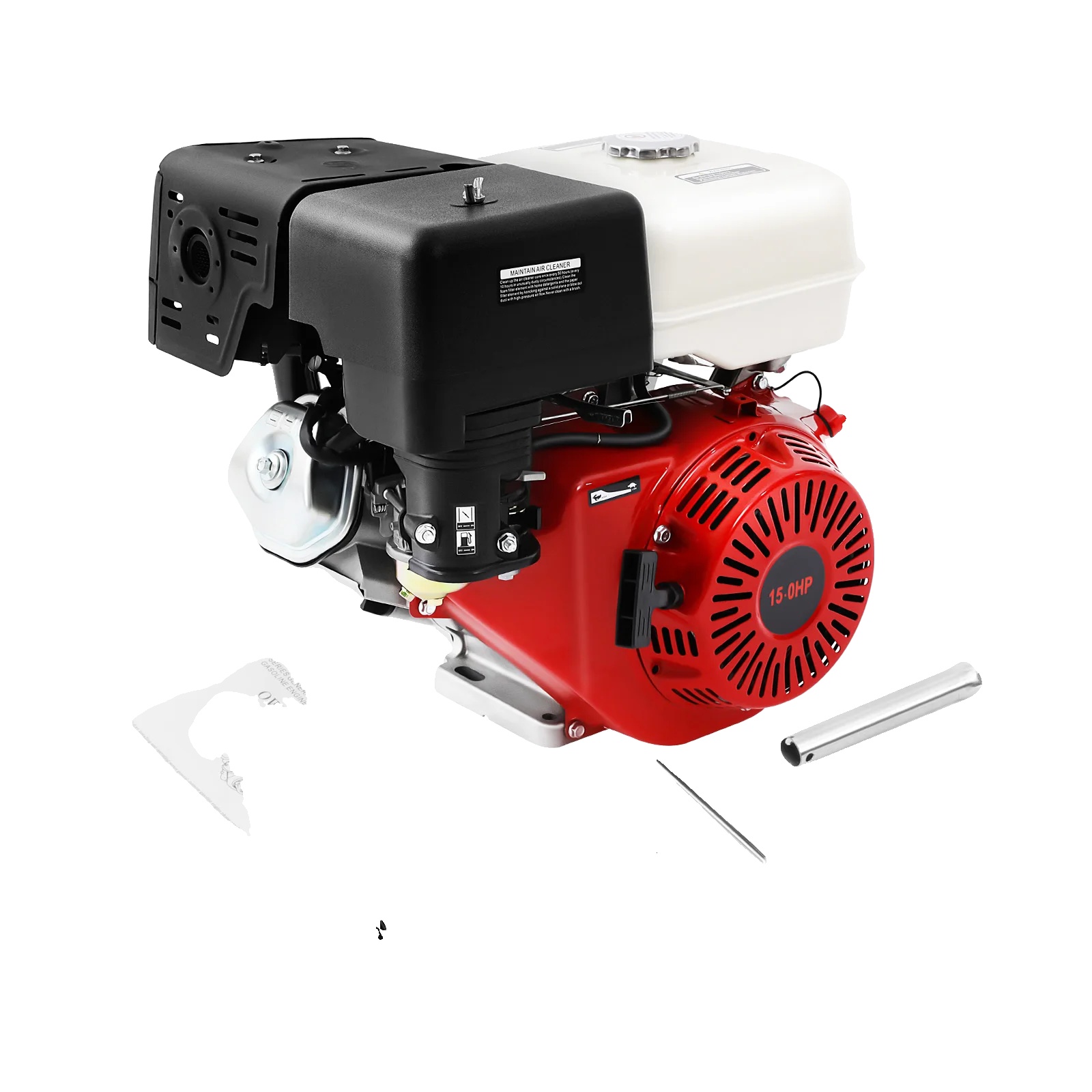 Benzinmotor, 15ps Leistung, 9700w Leistung, Rot
