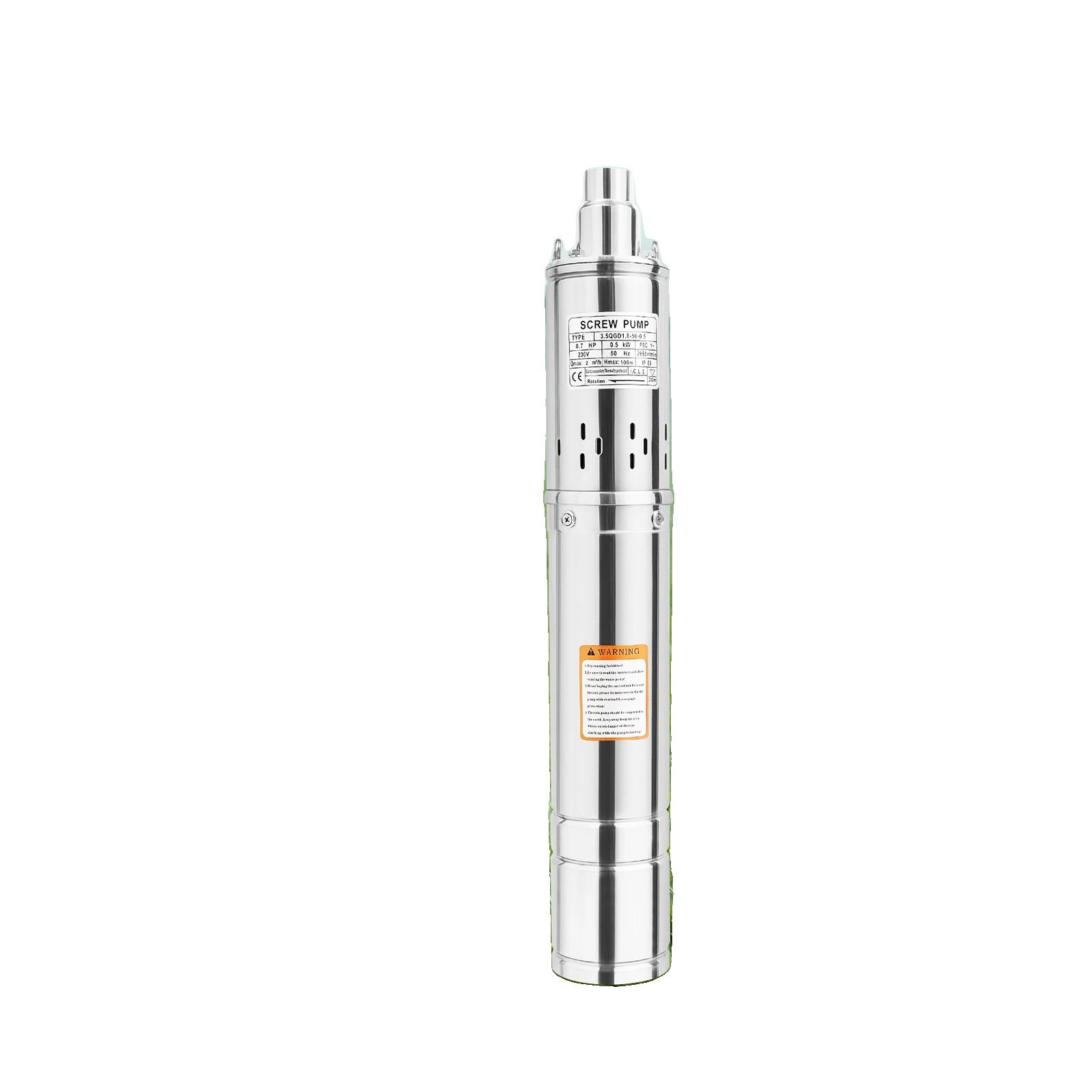 Tiefbrunnenpumpe, 500w Motor, Ip68 Schutz, 220v, Silber, Eu