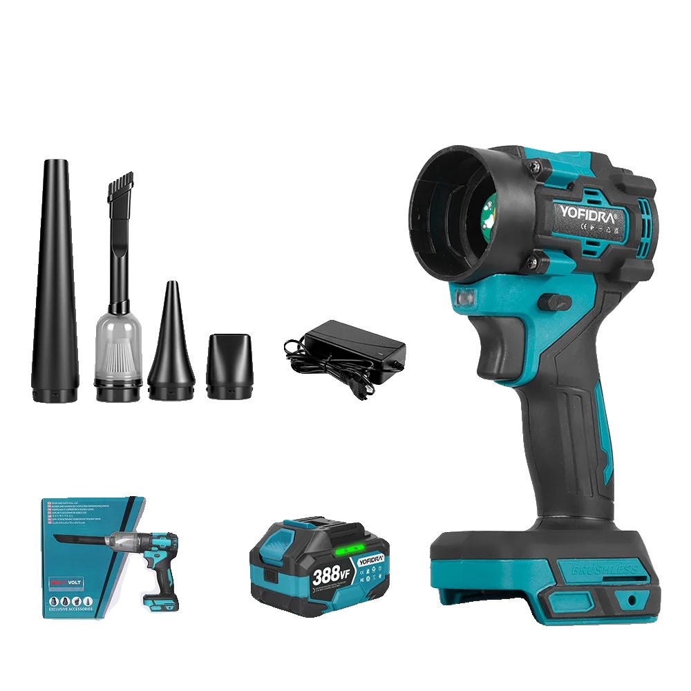 Blas- Und Sauger, Bürstenloser Motor, 1200w Leistung, 1xbatterie Set