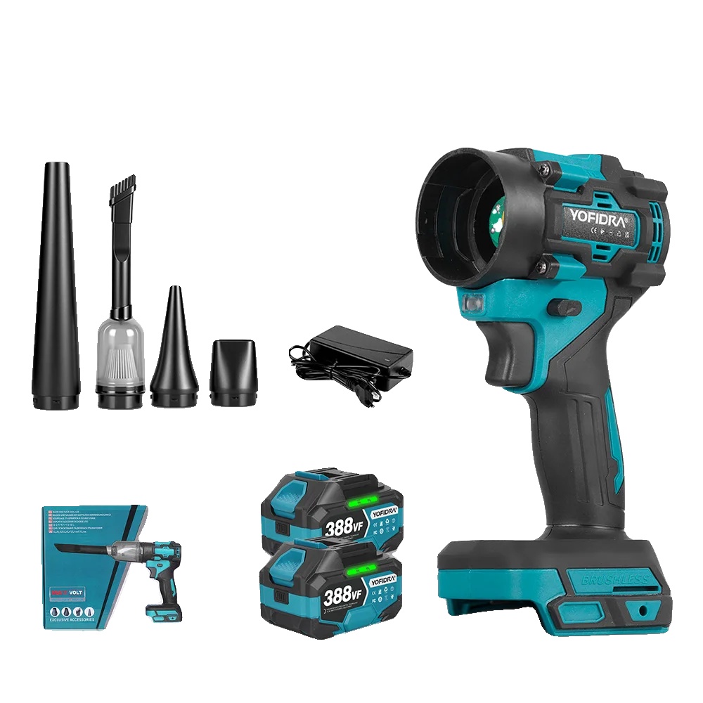 Blas- Und Sauger, Bürstenloser Motor, 1200w Leistung, 2 Batterien Set