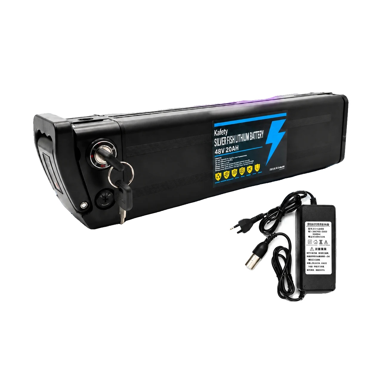 Lithiumbatterie, 20ah Kapazität, Kompatibel Mit Elektrofahrzeugen, 48vsilberfisch-xt60