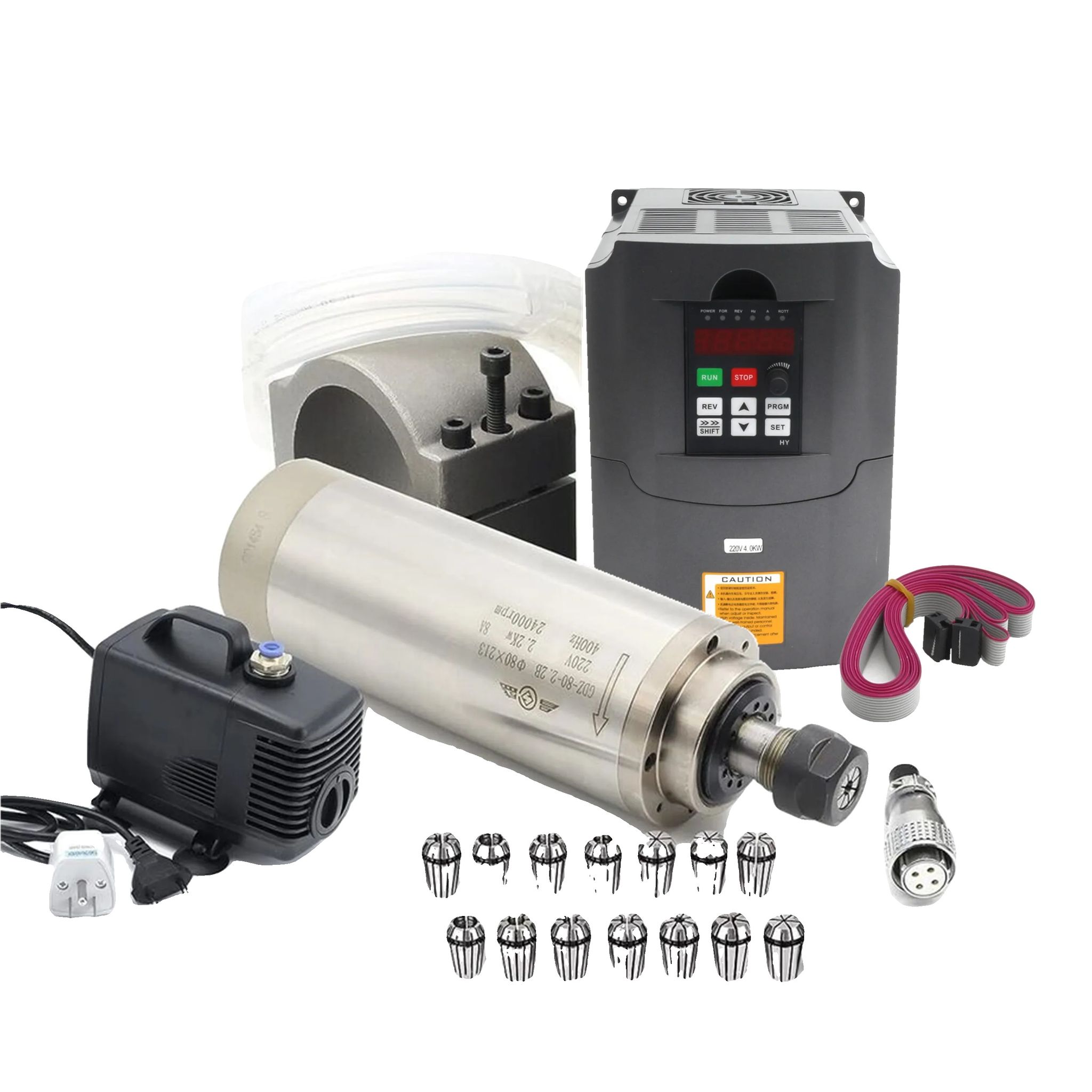 Wassergekühlter Spindelmotor, Hohe Effizienz, Vielseitige Anwendungen, Komplettset 220v