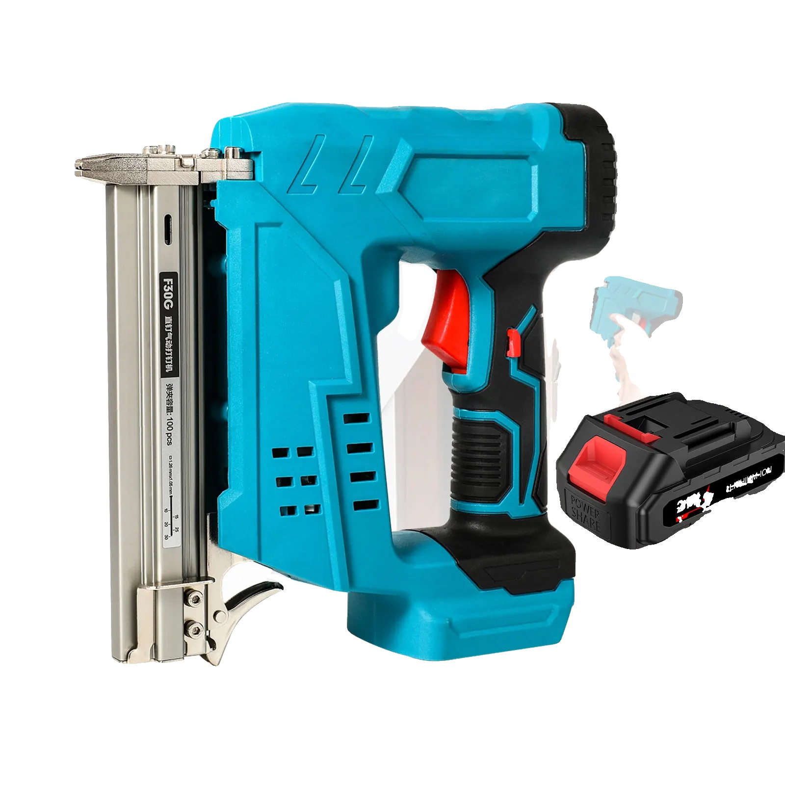 Nagelpistole, Kabellos, Hochfeste Konstruktion, 1 Batterien-set