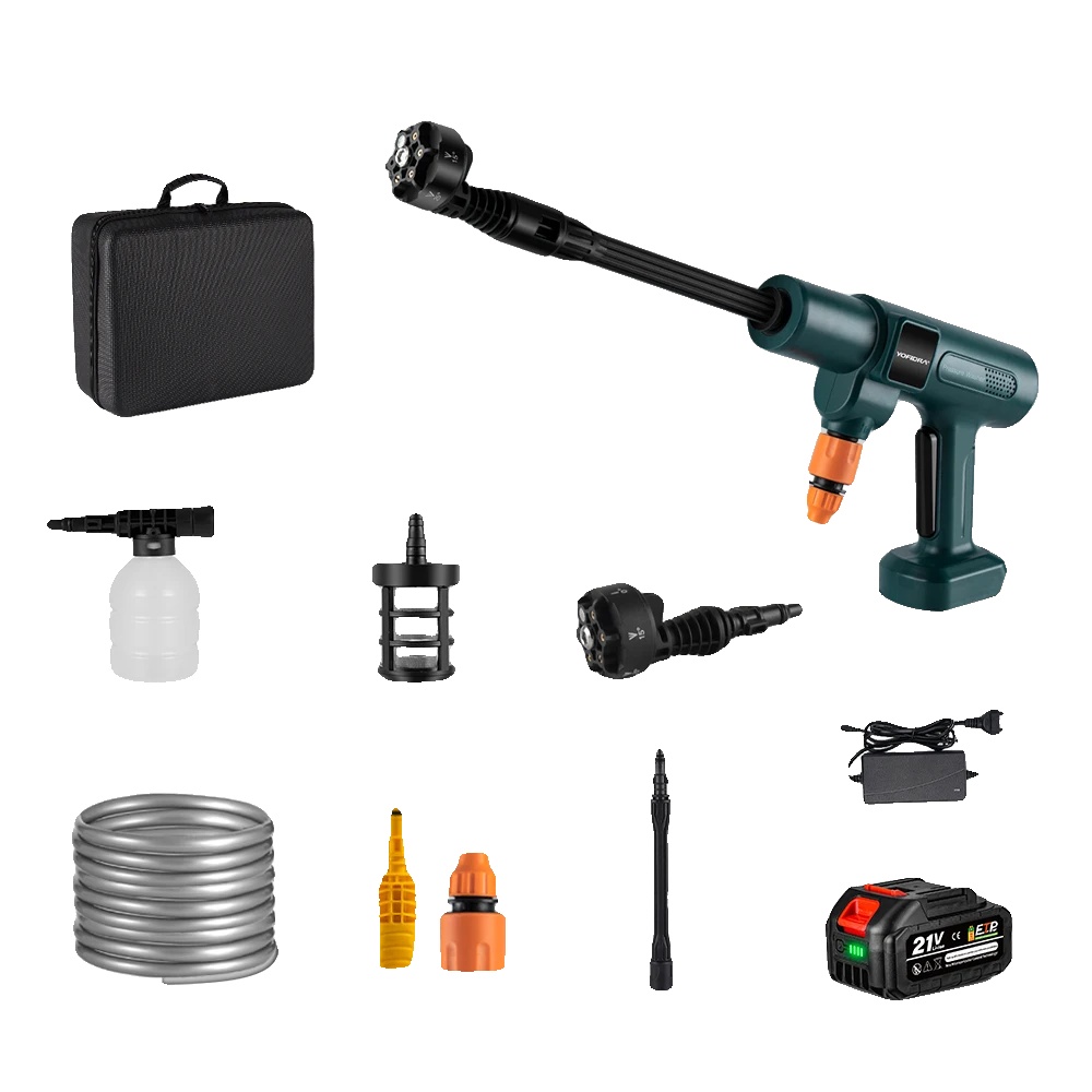 Hochdruckreiniger, Batteriebetrieben, 200 Bar Druck, 1 Batterien Set