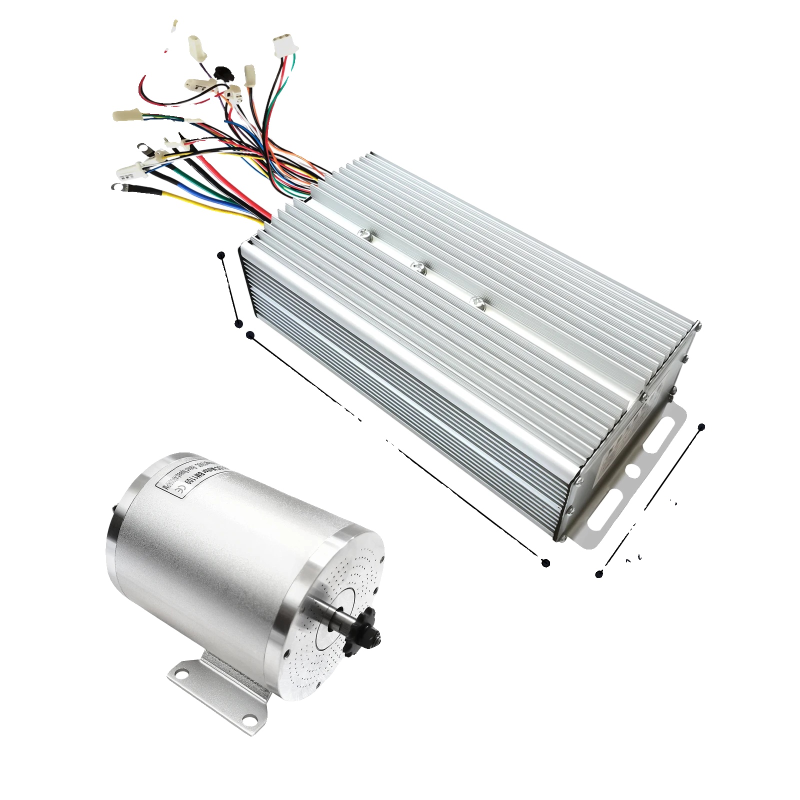 Bürstenloses Motor-kit, 3000w Leistung, 3-gang Steuerung, Silber