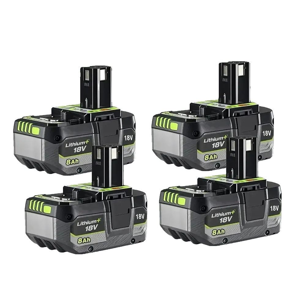 Lithium-ionen-batterie, 8000mah Kapazität, Kompatibel Mit 18v Werkzeugen, 4pcs 8.0ah Batterie