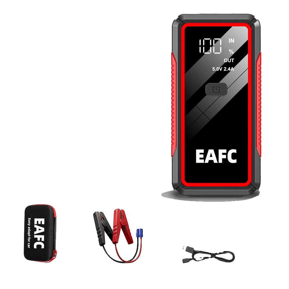 Starthilfe, Tragbare Powerbank, Led-taschenlampe, Gewöhnlich Mit Tasche