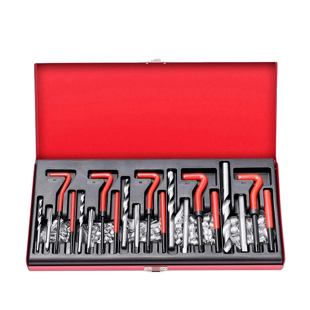 Gewindereparaturwerkzeugset, 131-teilig, Einschließlich Gewindeschneider Und Bohrer, 131pcs