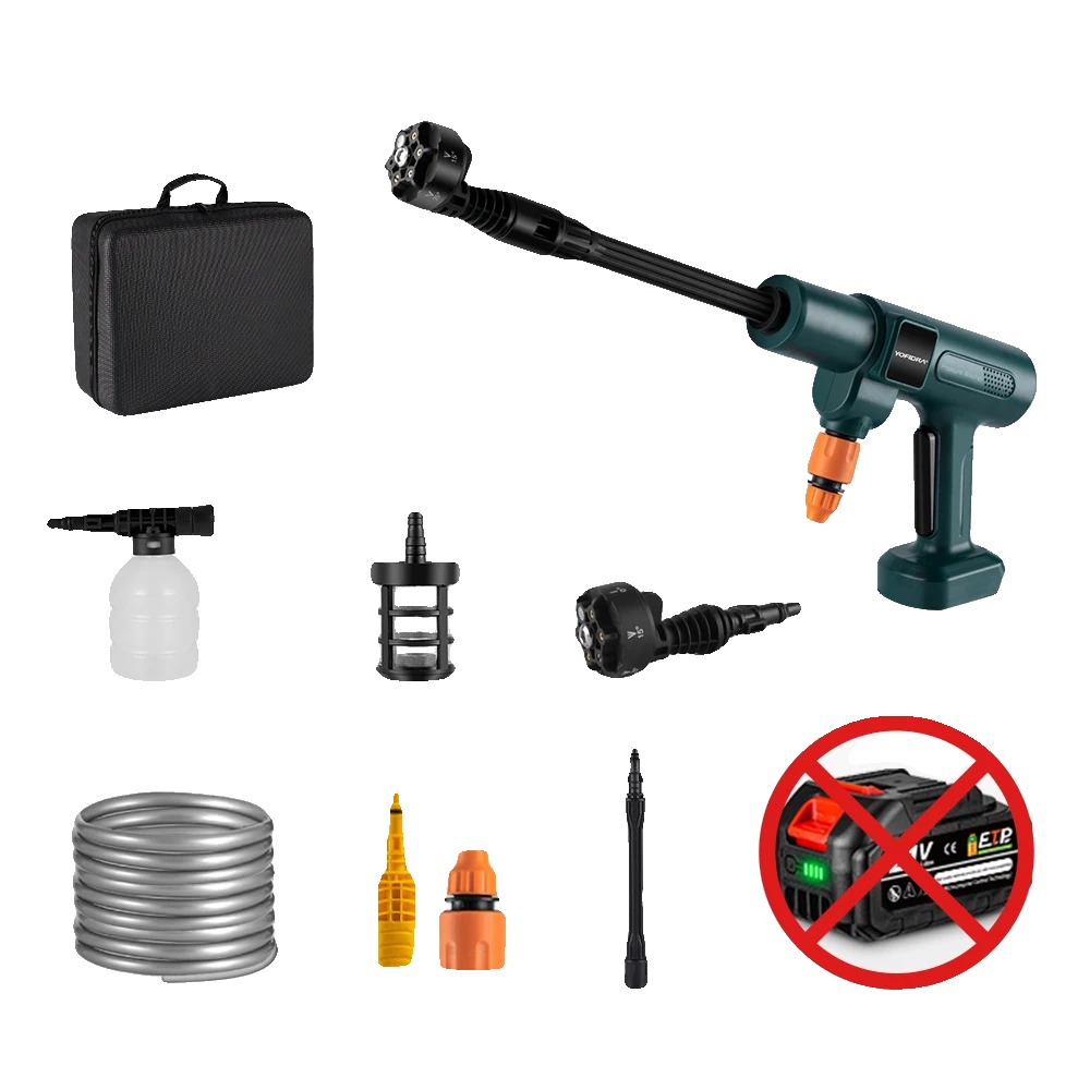 Hochdruckreiniger, 200 Bar Druck, 6-in-1 Sprühoptionen, Keine Batterie
