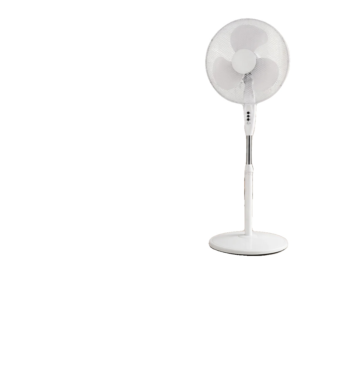 Standventilator, 16 Zoll Durchmesser, 45w Leistung, 3 Geschwindigkeitsstufen, 90° Oszillation, Höhenverstellbar Bis 122 Cm