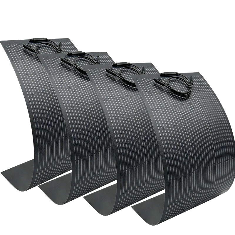 Solarpanel-kit, Hohe Effizienz Monokristallin, Netzunabhängige Energie, Flexibel 4pcs 100w