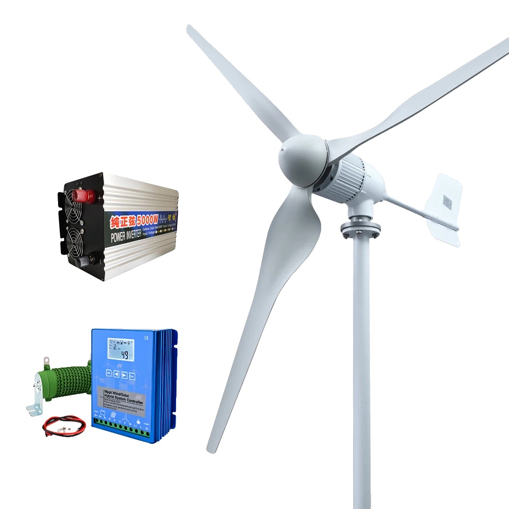 Windturbinengenerator, 6kw Leistungsausgang, Geräuscharme Betriebsweise, Netzunabhängiges System, 6000w, 48v