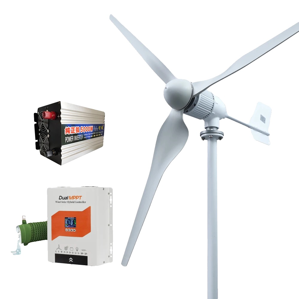Windturbinengenerator, 6kw Leistungsausgang, Geräuscharme Betriebsweise, Netzunabhängiges System-b, 6000w-d, 48v-b
