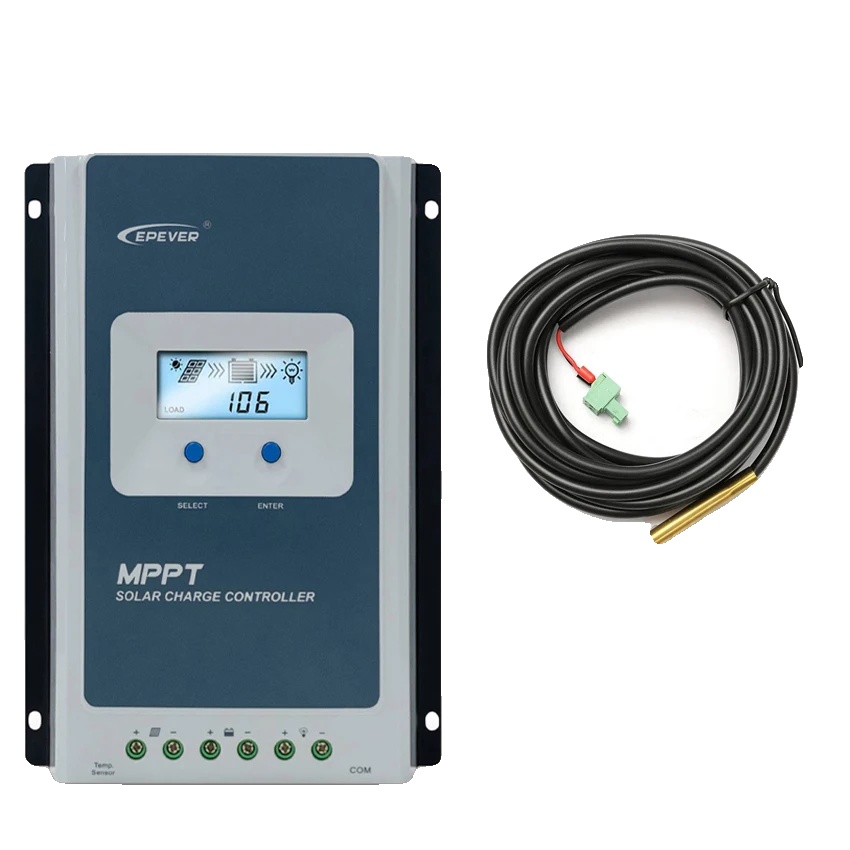 Solar-ladecontroller, Mppt-technologie, Lcd-display, Mit Rts, 10a