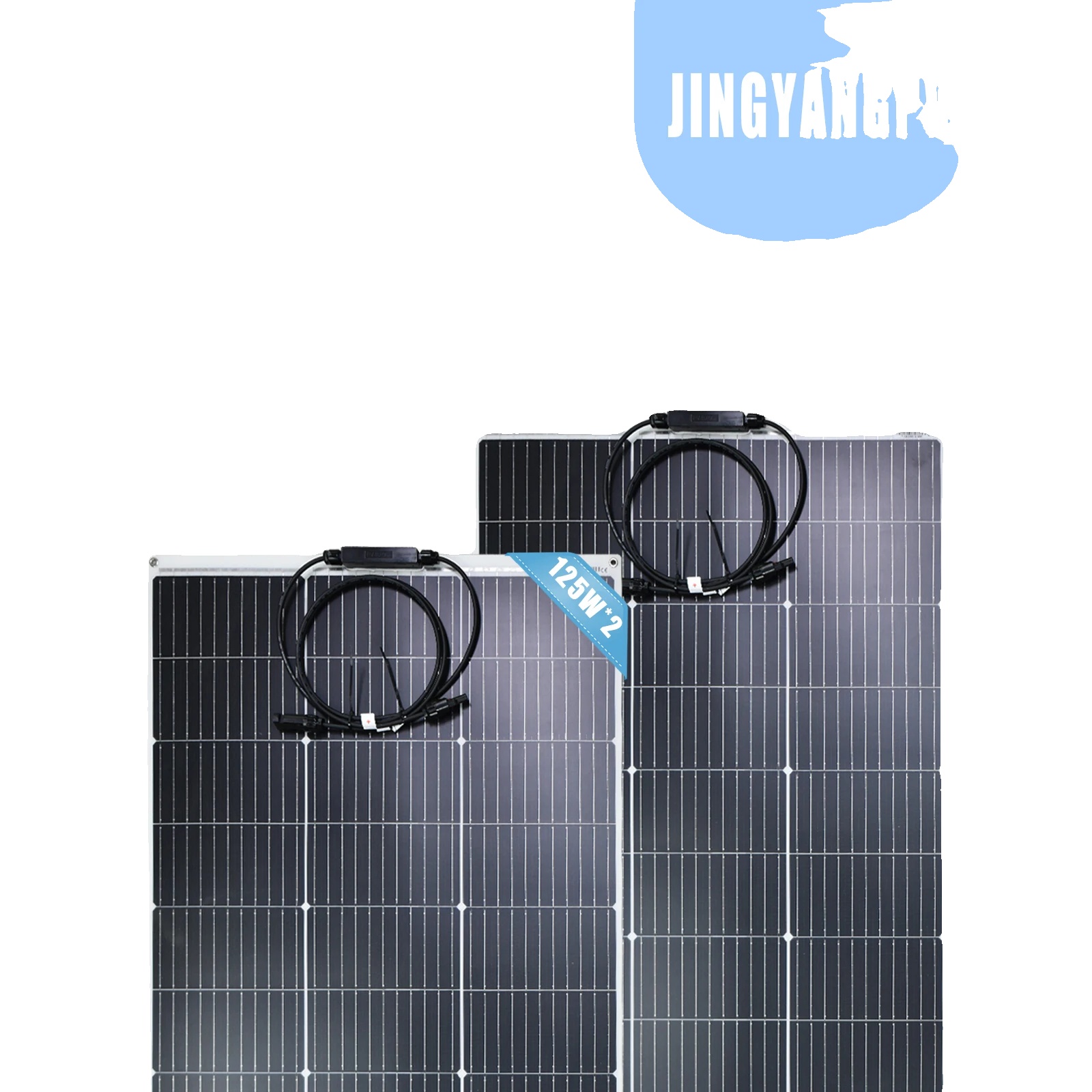 Solarpanel, Flexibles Design, Hohe Umwandlungseffizienz, 2 Stück 125w