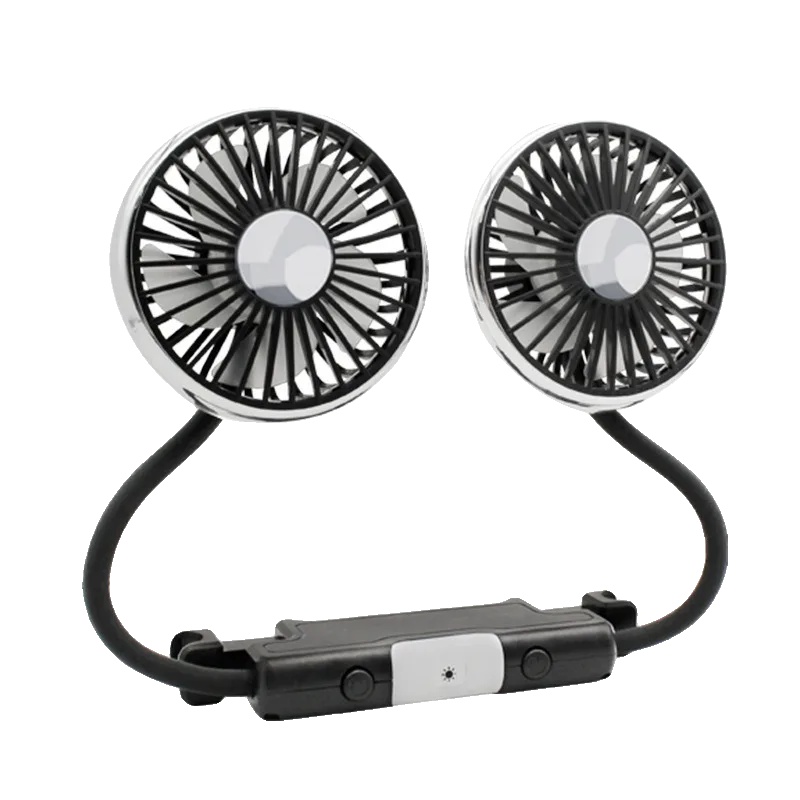 Auto-lüfter, Doppelkopf, Usb-betrieben, Grau