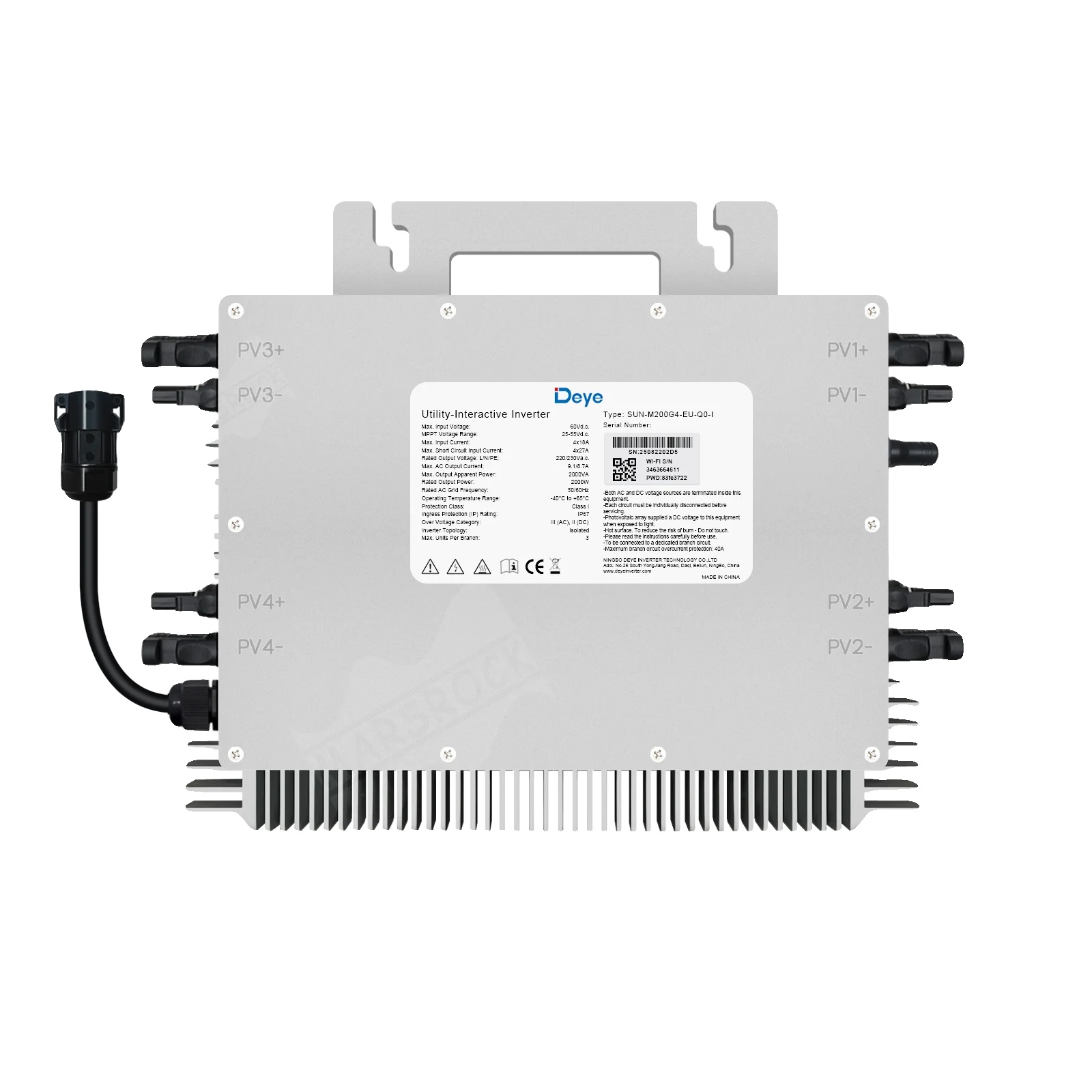 Mikro-wechselrichter, Unterstützt 4 Pv-module, Einfache Installation, 2000w Wechselrichter, 230v, 22-60v