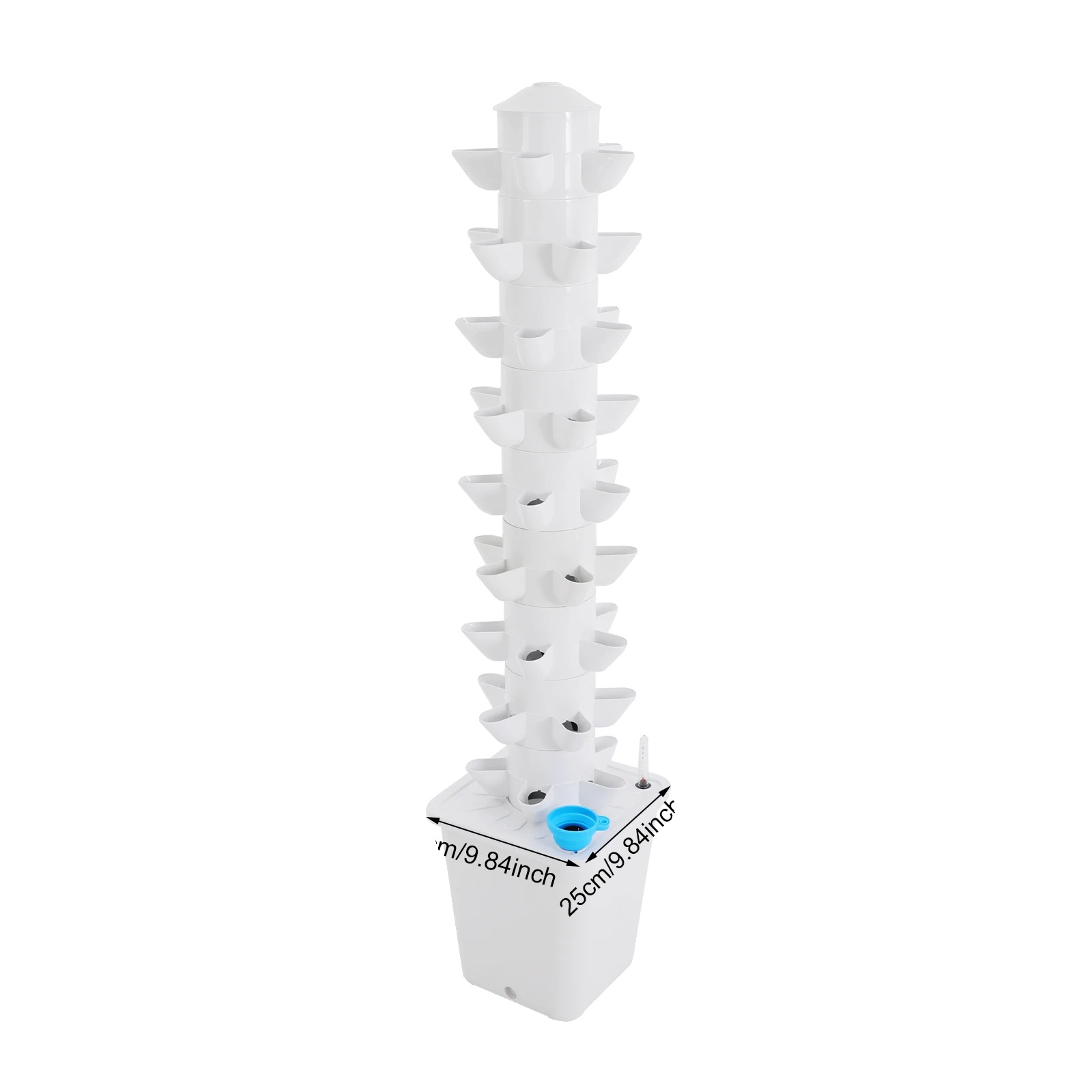 Hydroponisches Anbausystem, 9-stöckiges Indoor-garten-kit, Wasserpumpe Enthalten, Weiss