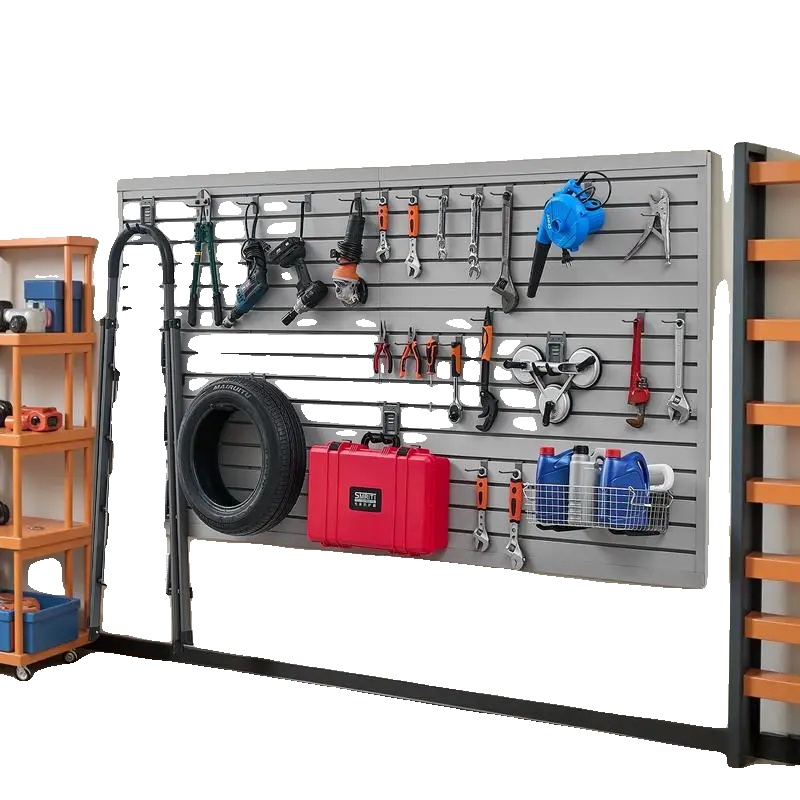 Lattenpaneel, Pvc-material, Abmessungen 1225 X 2450 Mm, Kompatibel Mit Verschiedenen Werkzeugzubehör, Einfache Installation, Ideal Für Garage Und