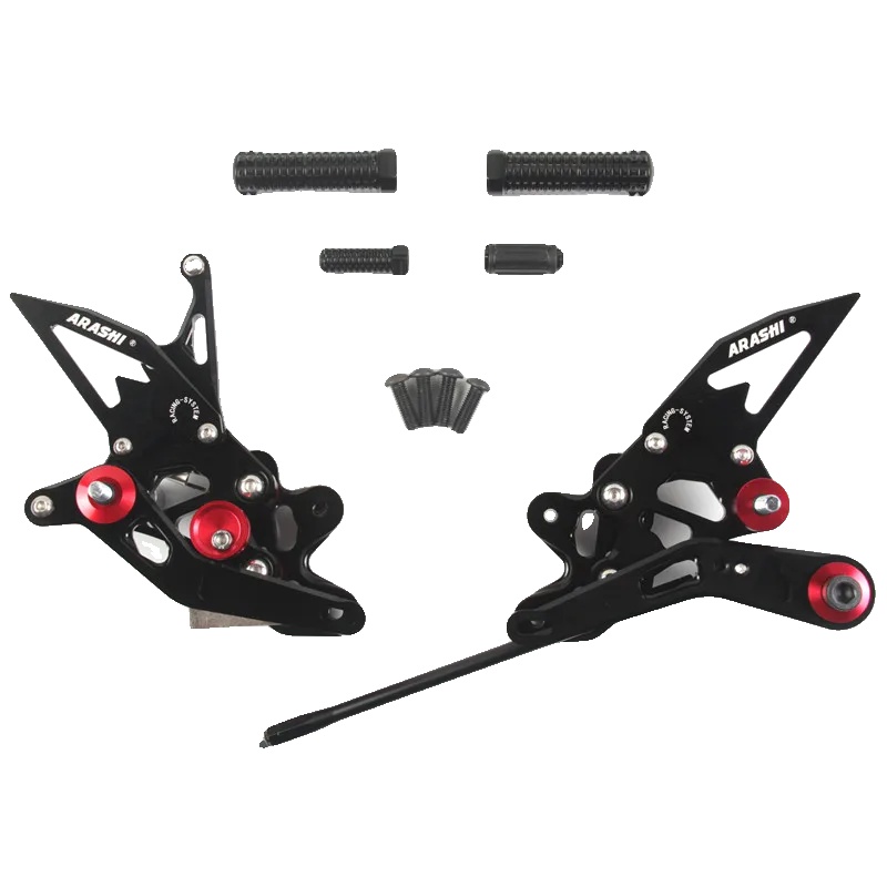 Motorradfußrasten, Cnc-bearbeitet, Verstellbares Design, Schwarz