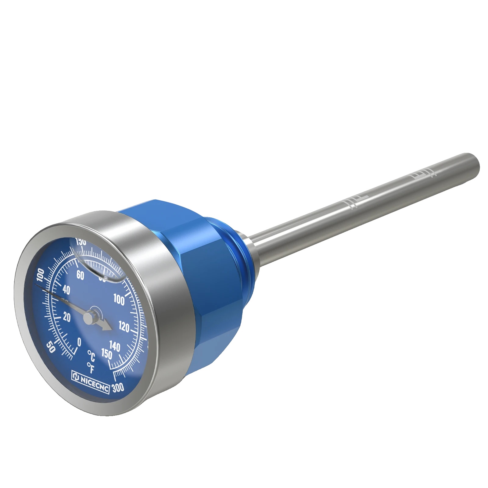 Ölmessstab, Temperaturanzeige, Langlebige Aluminiumkonstruktion, Blau