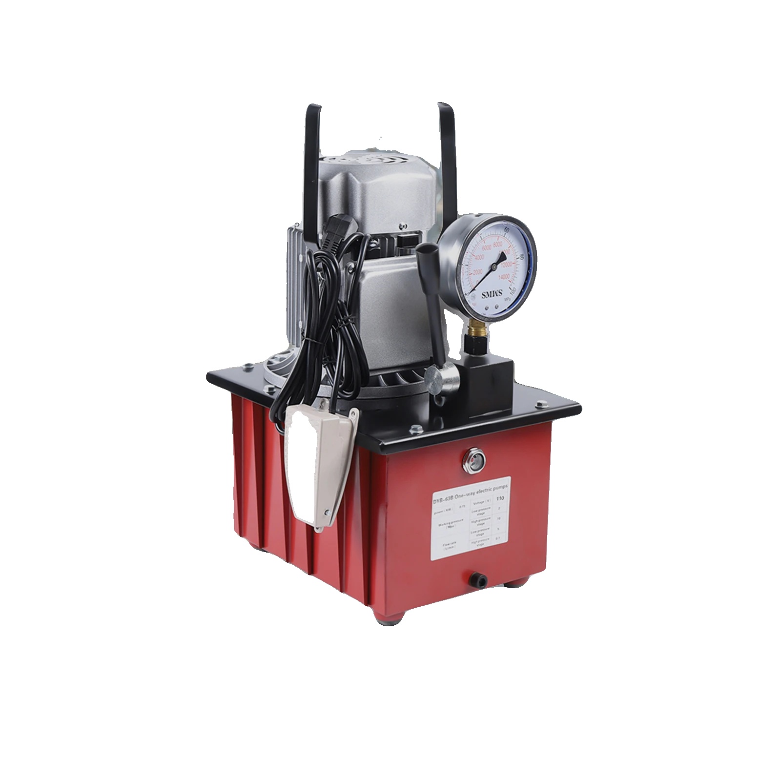 Elektrische Hydraulikpumpe, 750w, 7l Ölkapazität, 290 Psi Bis 10152 Psi, Kompakte Abmessungen 25x32,5x50 Cm, Durchflussrate 0,6 Bis 5 L/min